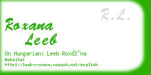 roxana leeb business card